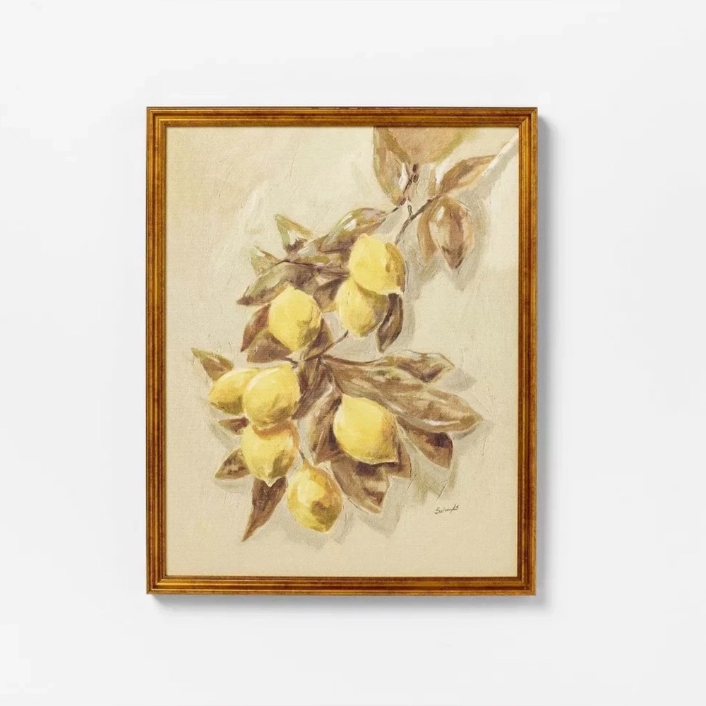 Lemons‎ Vintage Style Framed Wall Art.